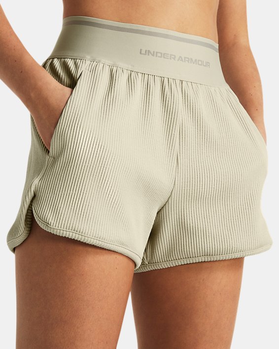 Women's UA Journey Rib Shorts in Brown image number 3